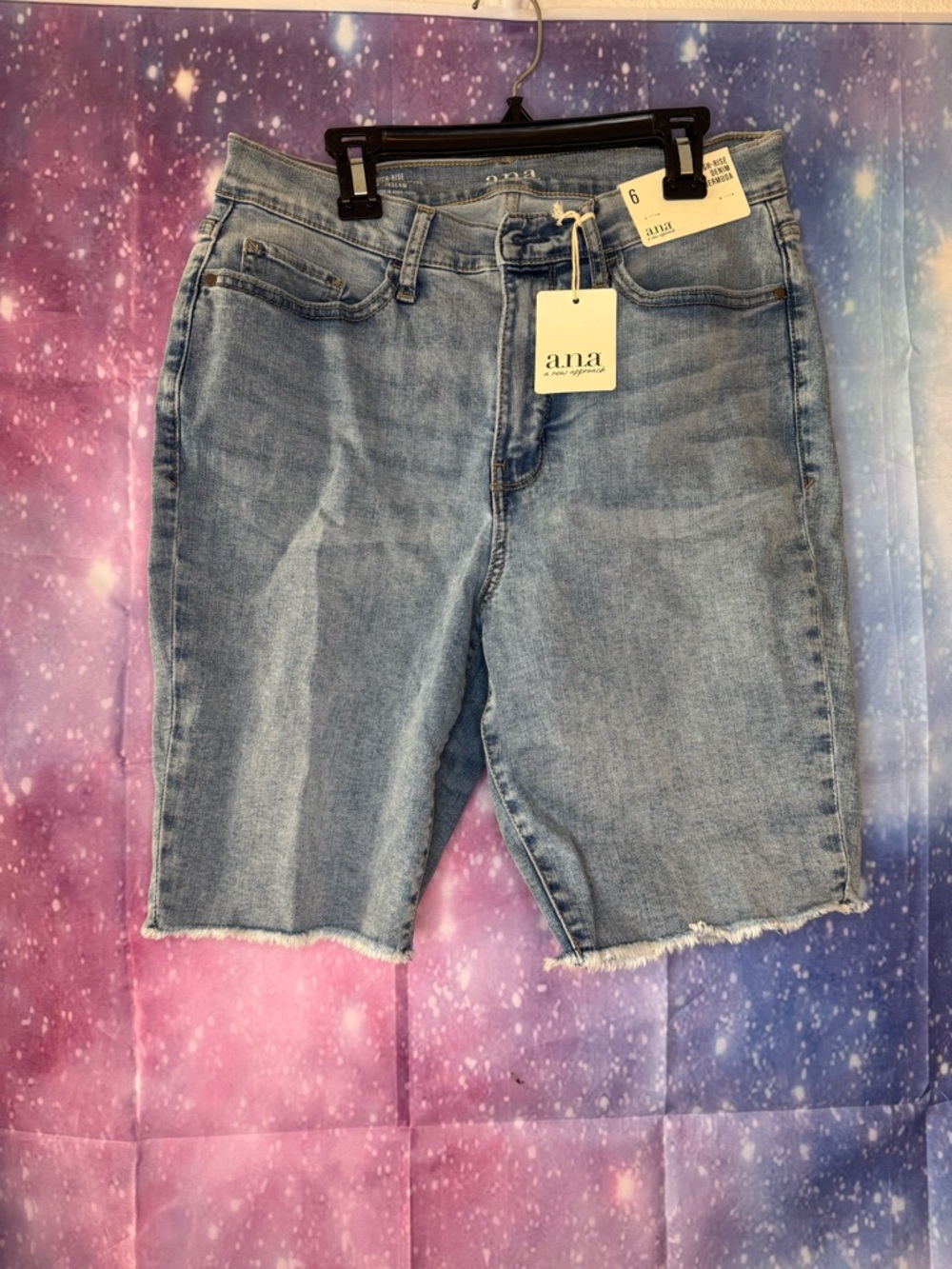 New A.N.A Bermuda high rise denim shorts